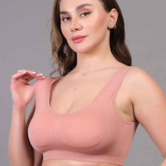 Women Full Coverage Non Wired Lightly Padded Sports Workout Bra