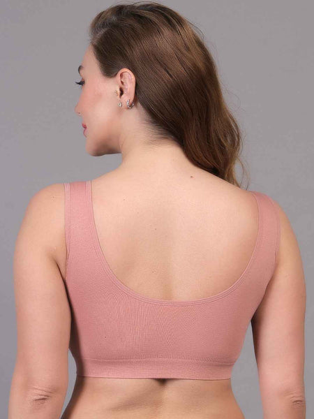 Women Full Coverage Non Wired Lightly Padded Sports Workout Bra