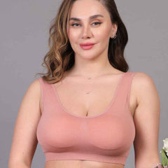 Women Full Coverage Non Wired Lightly Padded Sports Workout Bra