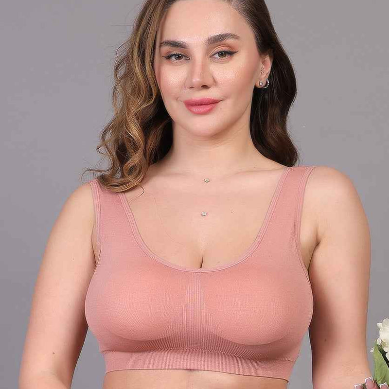 Women Full Coverage Non Wired Lightly Padded Sports Workout Bra