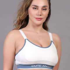 Women Beginners Anti Bacterial Full Coverage Lightly Padded Sports Bra