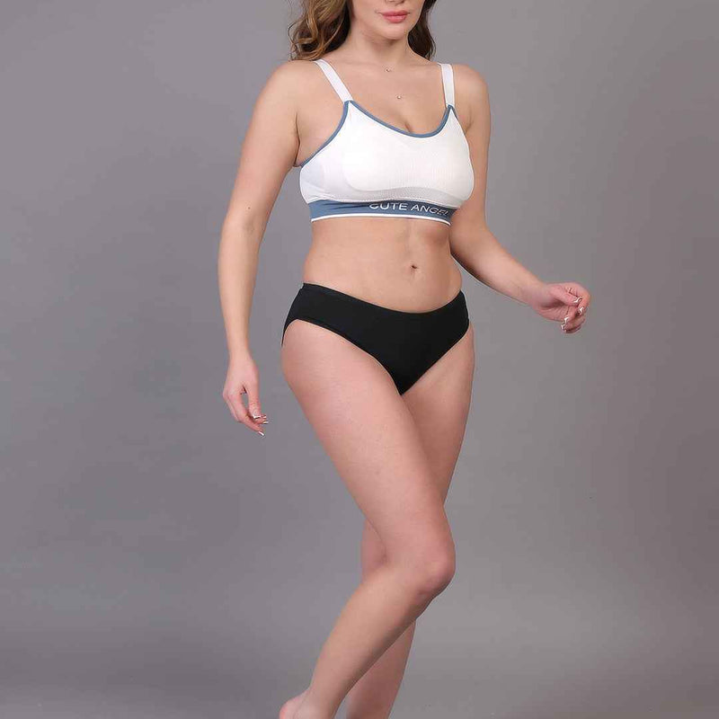 Women Beginners Anti Bacterial Full Coverage Lightly Padded Sports Bra