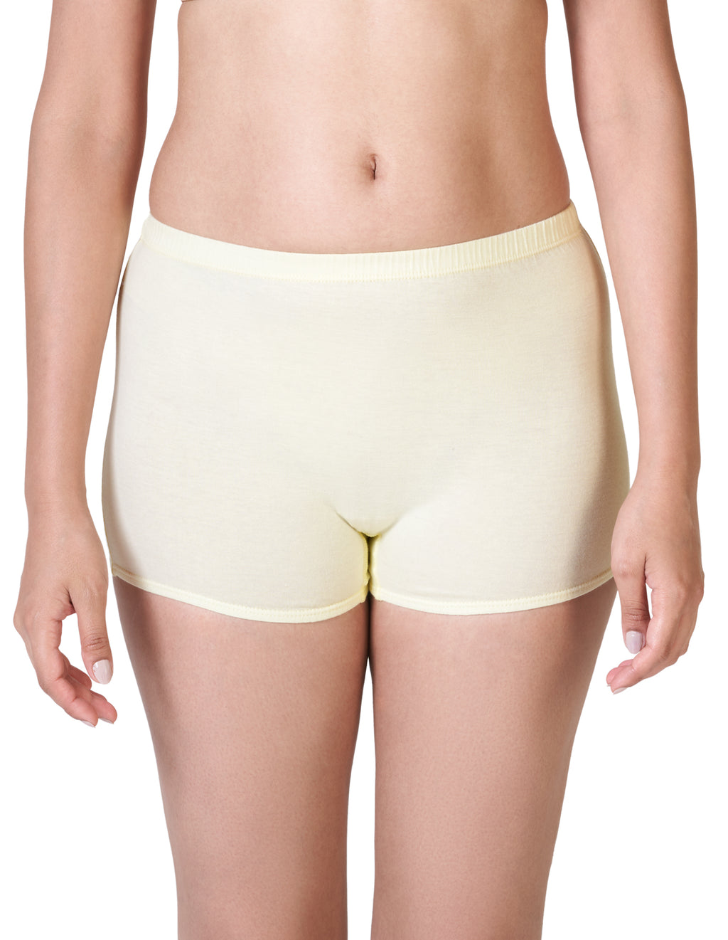 Blossom Plain Shorty -Soft Cotton Long-Leg Boyshorts with Concealed Waistband _Pack of 3