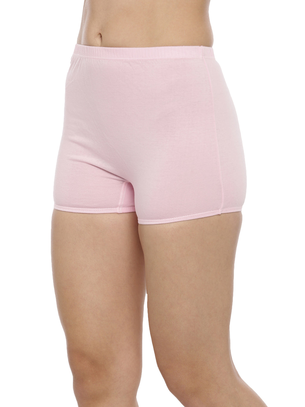 Blossom Plain Shorty -Soft Cotton Long-Leg Boyshorts with Concealed Waistband _Pack of 3