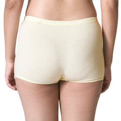 Blossom Plain Shorty -Soft Cotton Long-Leg Boyshorts with Concealed Waistband _Pack of 3