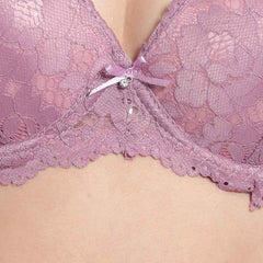 Women's Elegant Lace Love Double Padded Underwired Push up Bra Panty Bridal Set