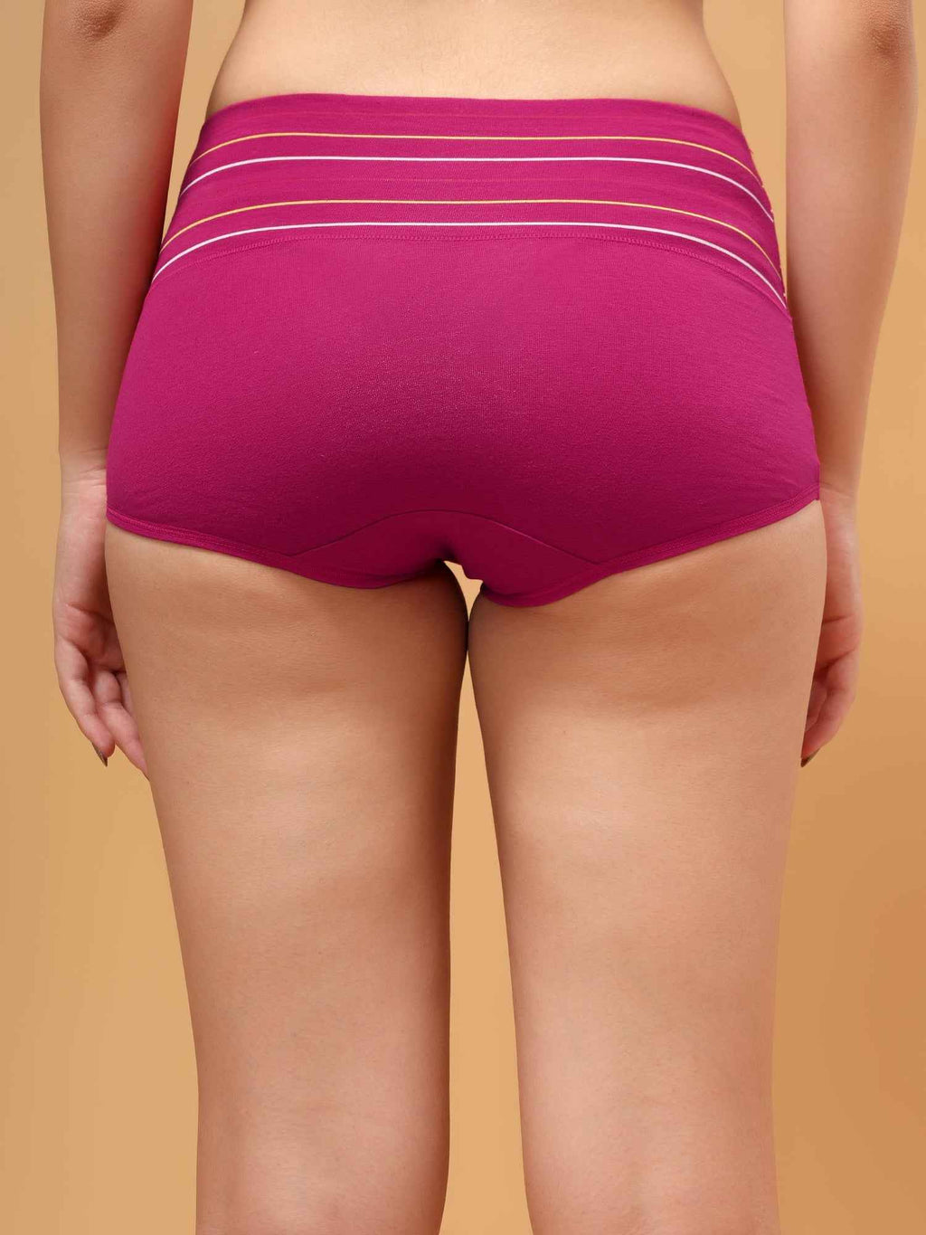 Women Striped Hipster Briefs High Waist Full Coverage Panty