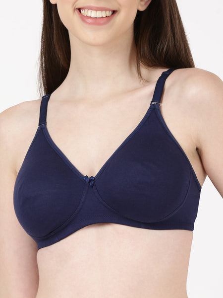 Buy_Blossom_Quill_Soft_Bra_Cotton_T_Shirt_Bra_Full_Coverage_Navy Blue_2