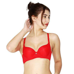 women Self Design Wired Lightly Padded Pushup Bra