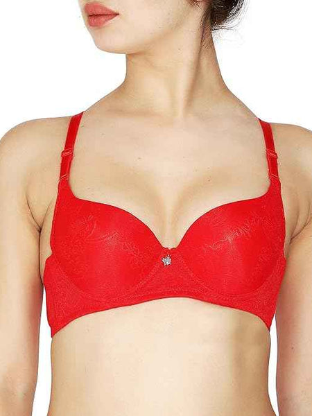 women Self Design Wired Lightly Padded Pushup Bra