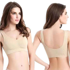 Pack Of 2 Womens Fashion Sports Bra | Seamless, Padded, Non-Wired Gym & Yoga Bra | High Support, Comfortable Everyday Bralette