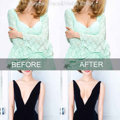 Brachy Women Pack Of 2 Sticky Adhesive Silicone Invisible Push Up Backless Strapless Nipple Cover Bra