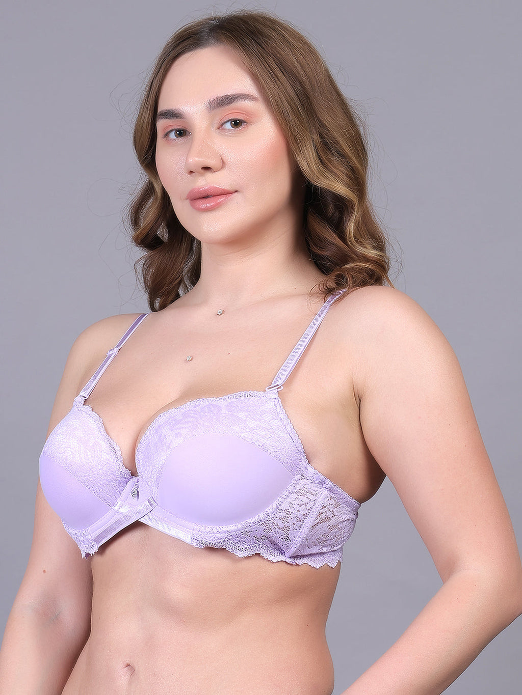 Brachy Women Heavy Padded Pushup Underwired Lace Bra