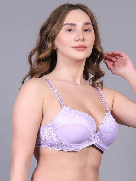 Brachy Women Heavy Padded Pushup Underwired Lace Bra