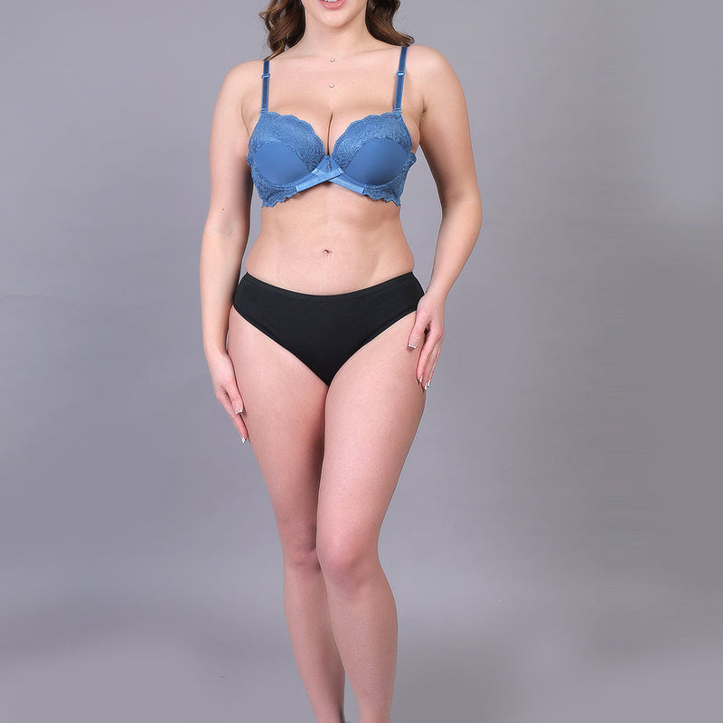 Brachy Women Heavy Padded Pushup Underwired Lace Bra