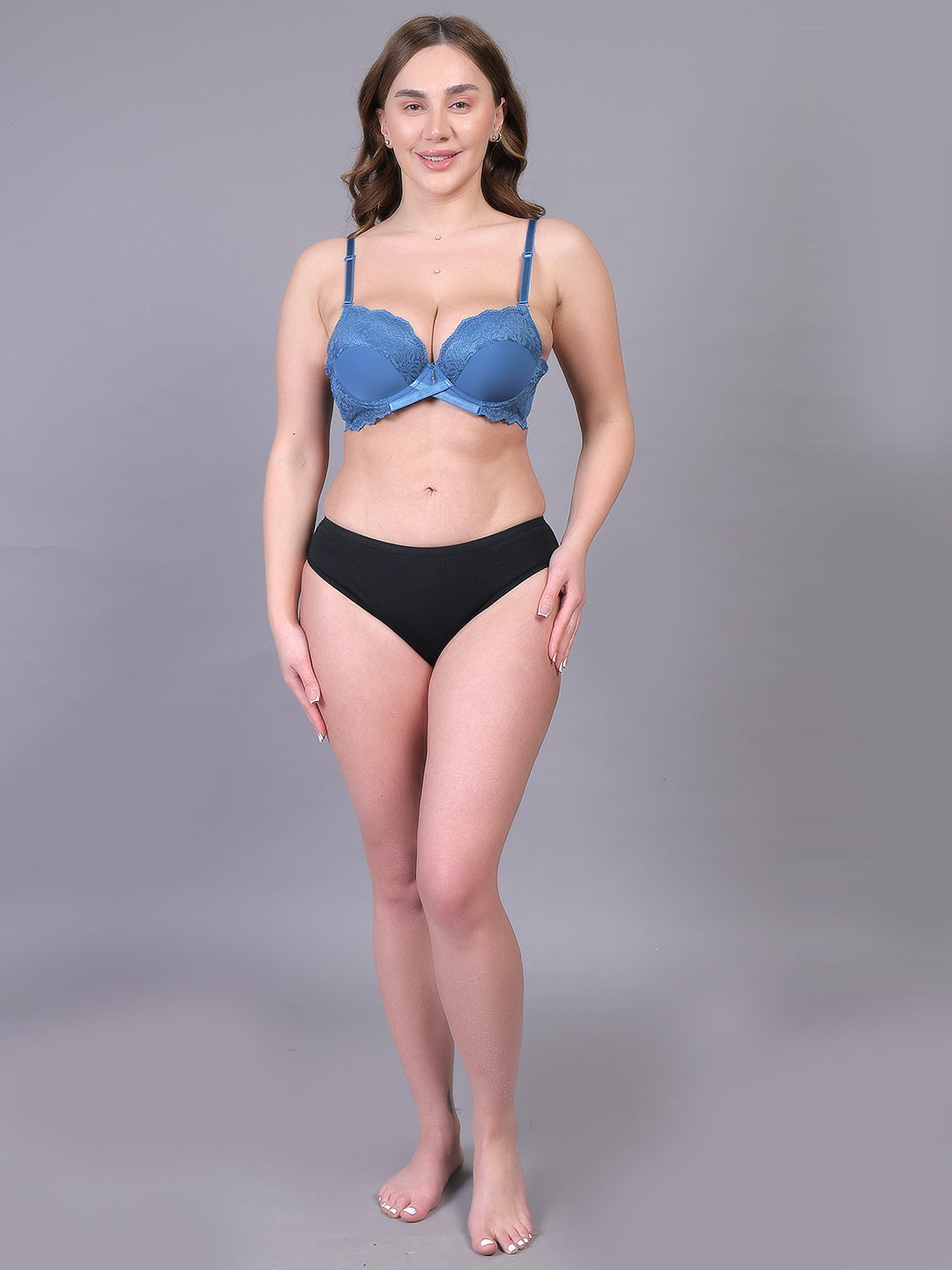 Brachy Women Heavy Padded Pushup Underwired Lace Bra