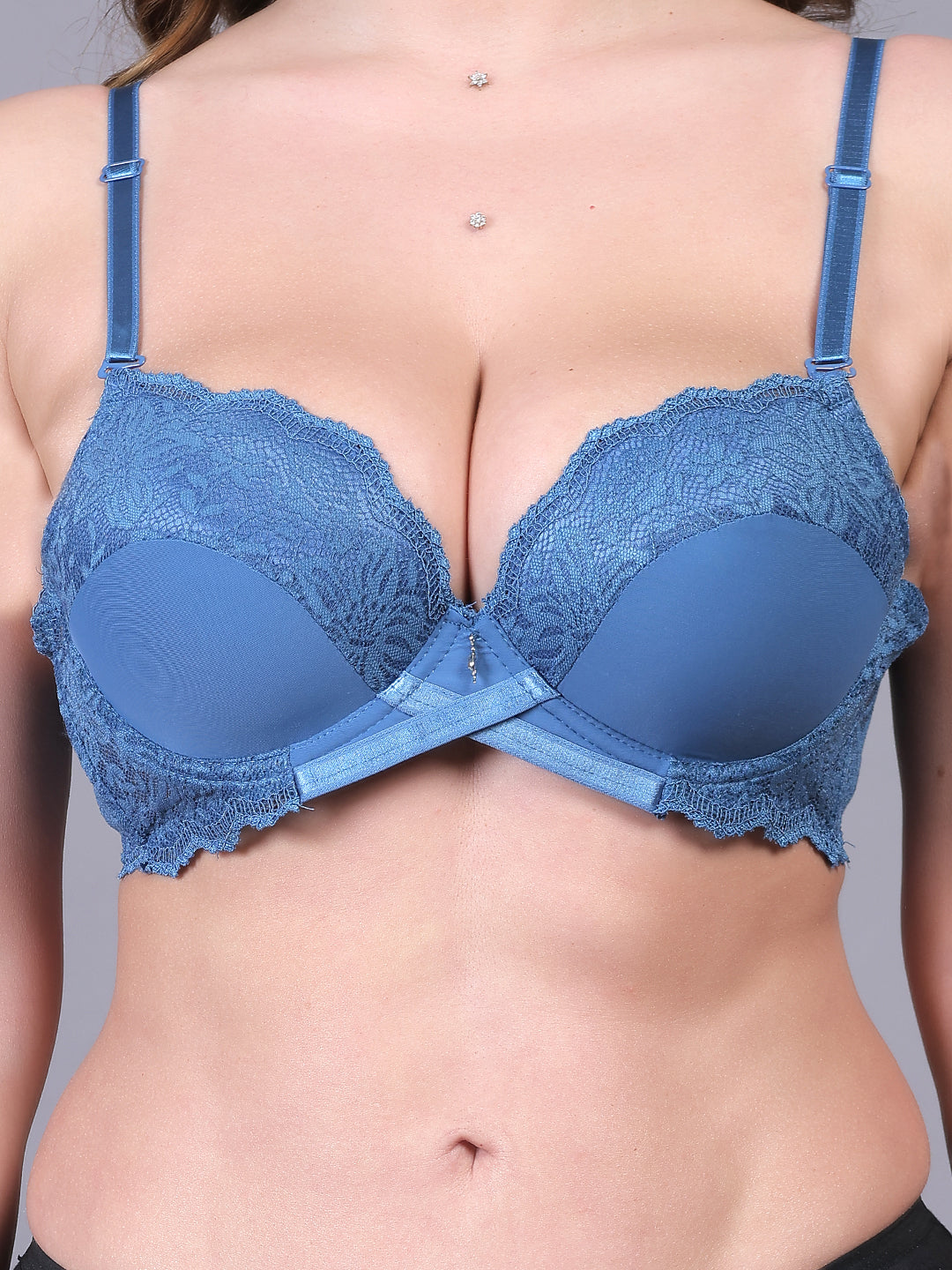 Brachy Women Heavy Padded Pushup Underwired Lace Bra