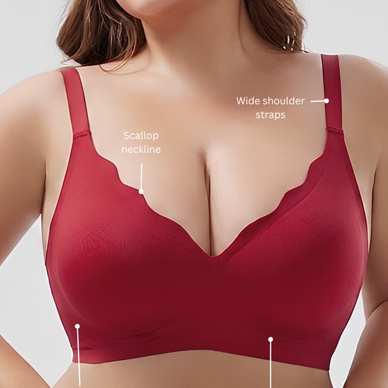 Celine – Red Seamless Wireless All Day Bra