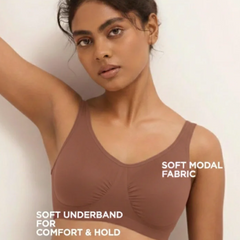 Buy_Blossom_Night_Bra_Ultra_soft_modal_sleep_bra_no_bra_feel_Camel Brown-1