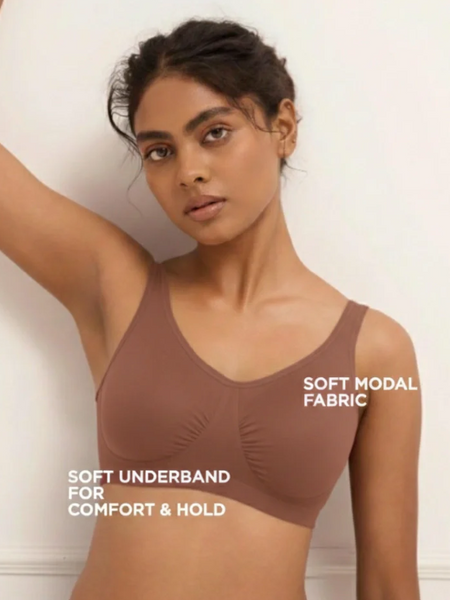 Buy_Blossom_Night_Bra_Ultra_soft_modal_sleep_bra_no_bra_feel_Camel Brown-1