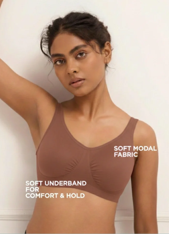 Buy_Blossom_Night_Bra_Ultra_soft_modal_sleep_bra_no_bra_feel_Camel Brown-1