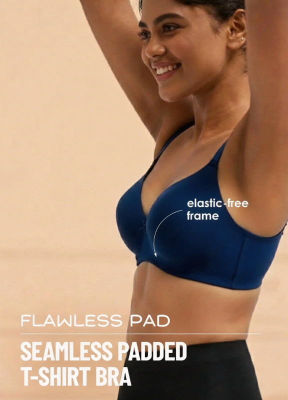 Buy_Blossom_Flawless_Pad_Padded_Non_Wired_Seamless_Polyamide_Bra_Navy Blue_3