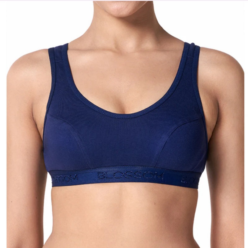 Buy_Blossom_Sporty_Bra_Moderate_Impact_Sports_Bra_Seamed_Cups_Navy Blue_1