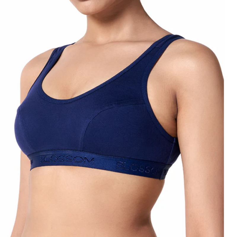 Buy_Blossom_Sporty_Bra_Moderate_Impact_Sports_Bra_Seamed_Cups_Navy Blue_2