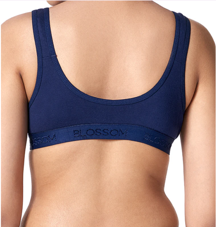 Buy_Blossom_Sporty_Bra_Moderate_Impact_Sports_Bra_Seamed_Cups_Navy Blue_3