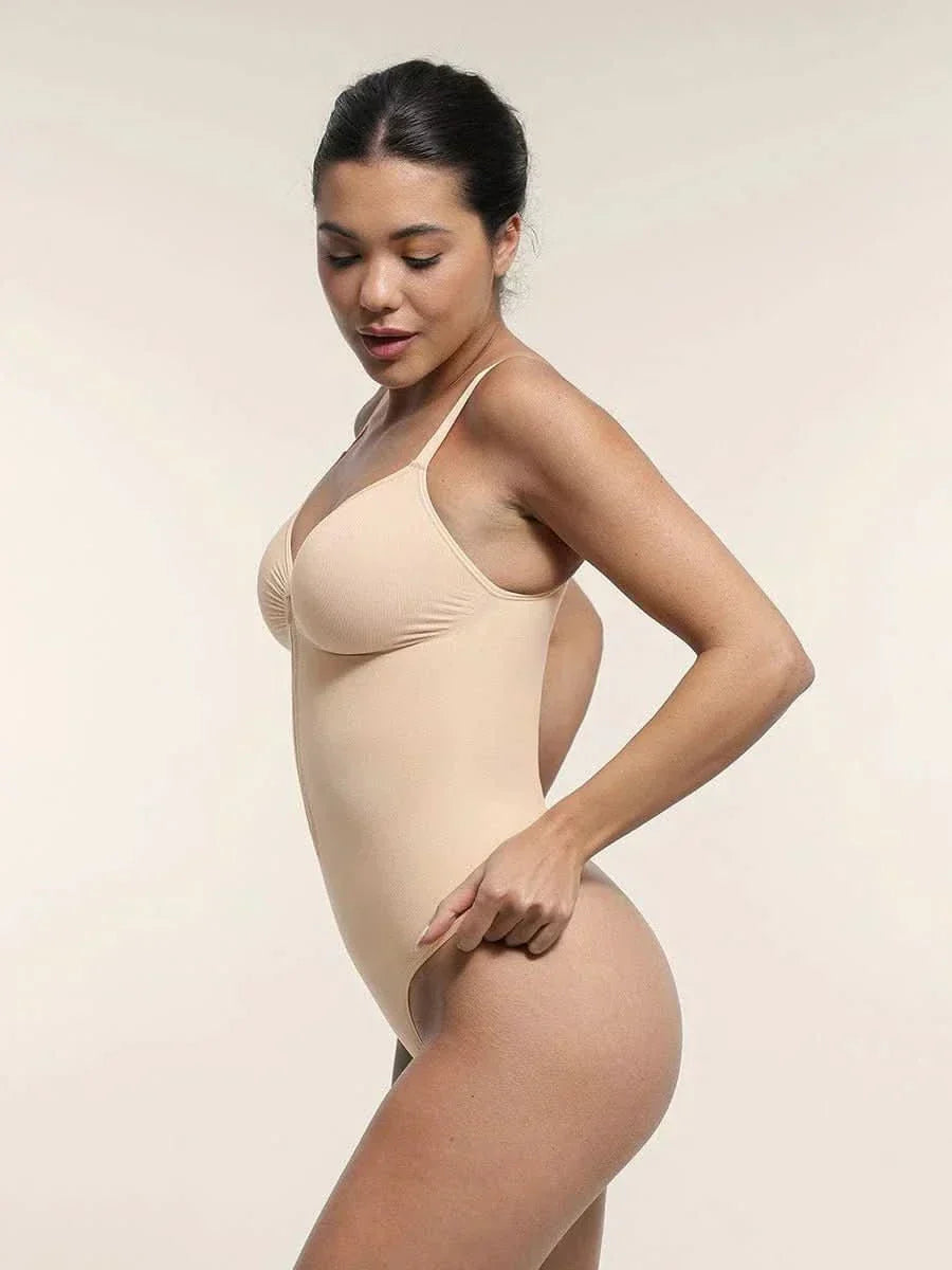 Front Zip Thong Bodysuit