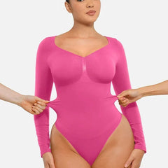 Seamless Long Sleeve Tummy Control Bodysuit