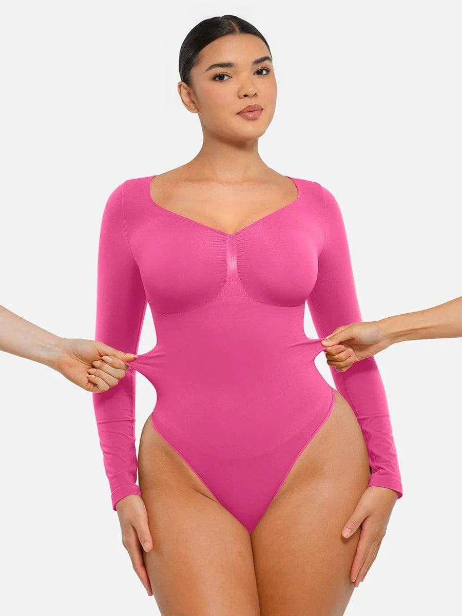 Seamless Long Sleeve Tummy Control Bodysuit
