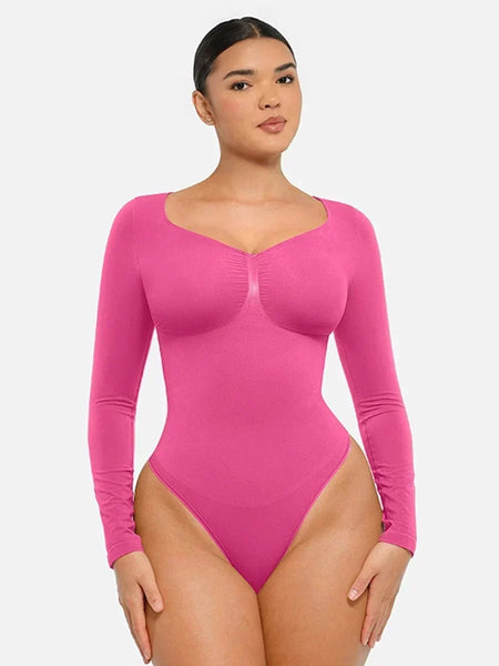 Seamless Long Sleeve Tummy Control Bodysuit