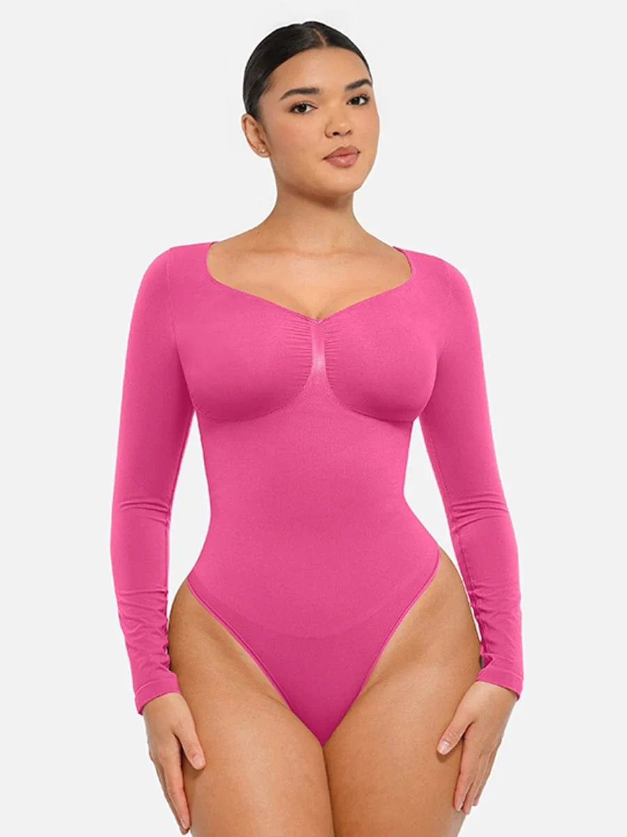 Seamless Long Sleeve Tummy Control Bodysuit