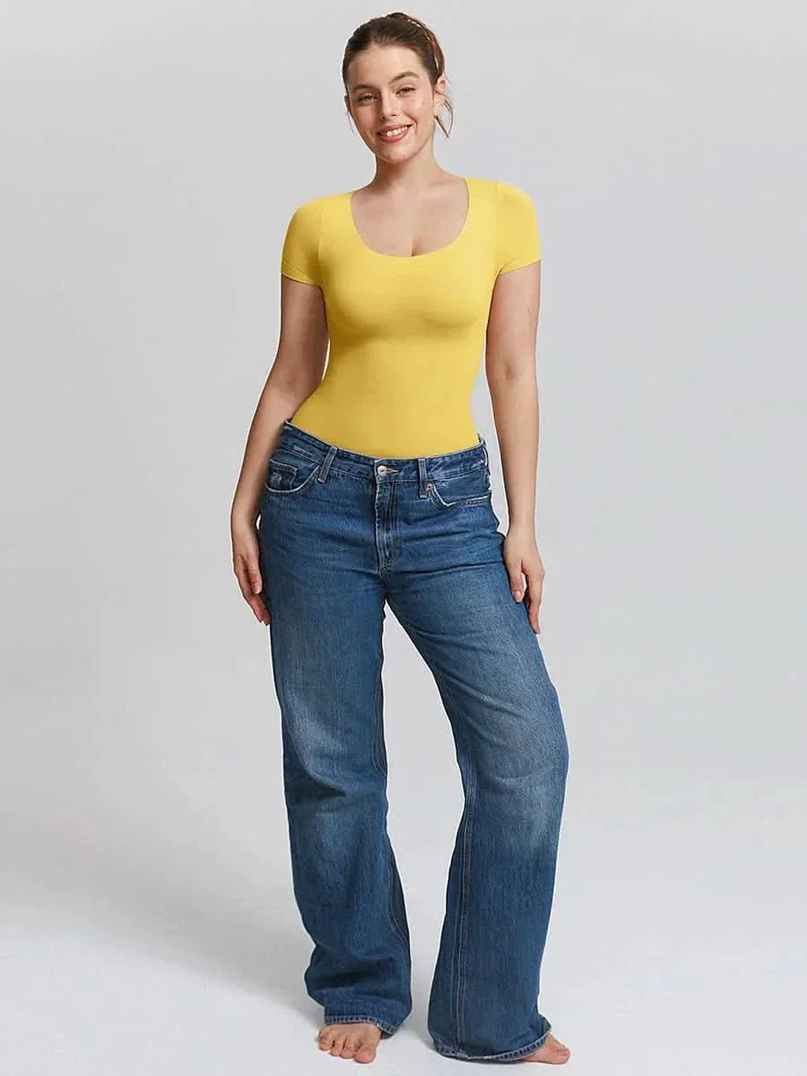Seamless Buttery Soft Tummy Control Scoop Neck Bodysuit