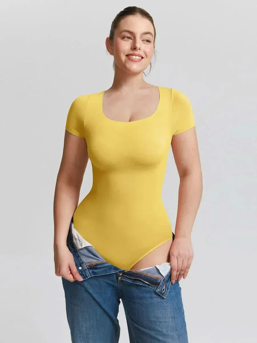 Seamless Buttery Soft Tummy Control Scoop Neck Bodysuit