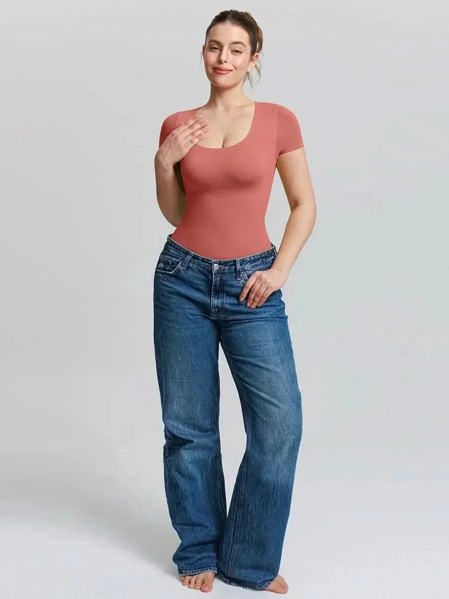 Seamless Buttery Soft Tummy Control Scoop Neck Bodysuit