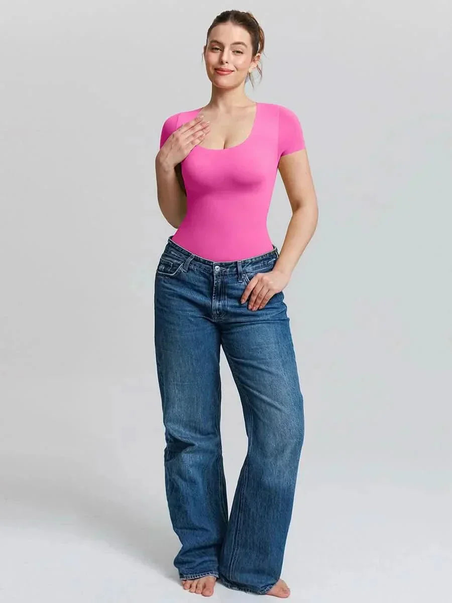 Seamless Buttery Soft Tummy Control Scoop Neck Bodysuit