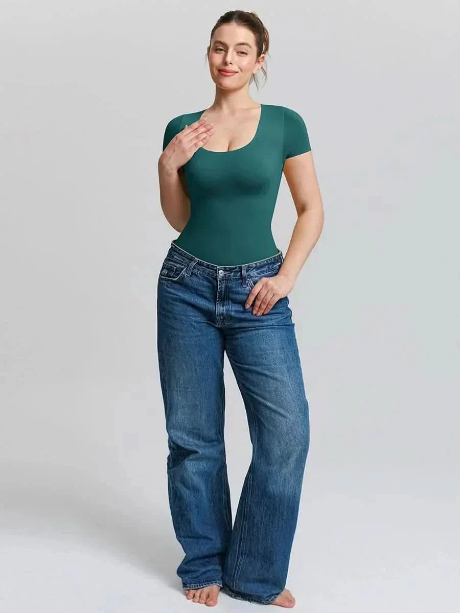 Seamless Buttery Soft Tummy Control Scoop Neck Bodysuit
