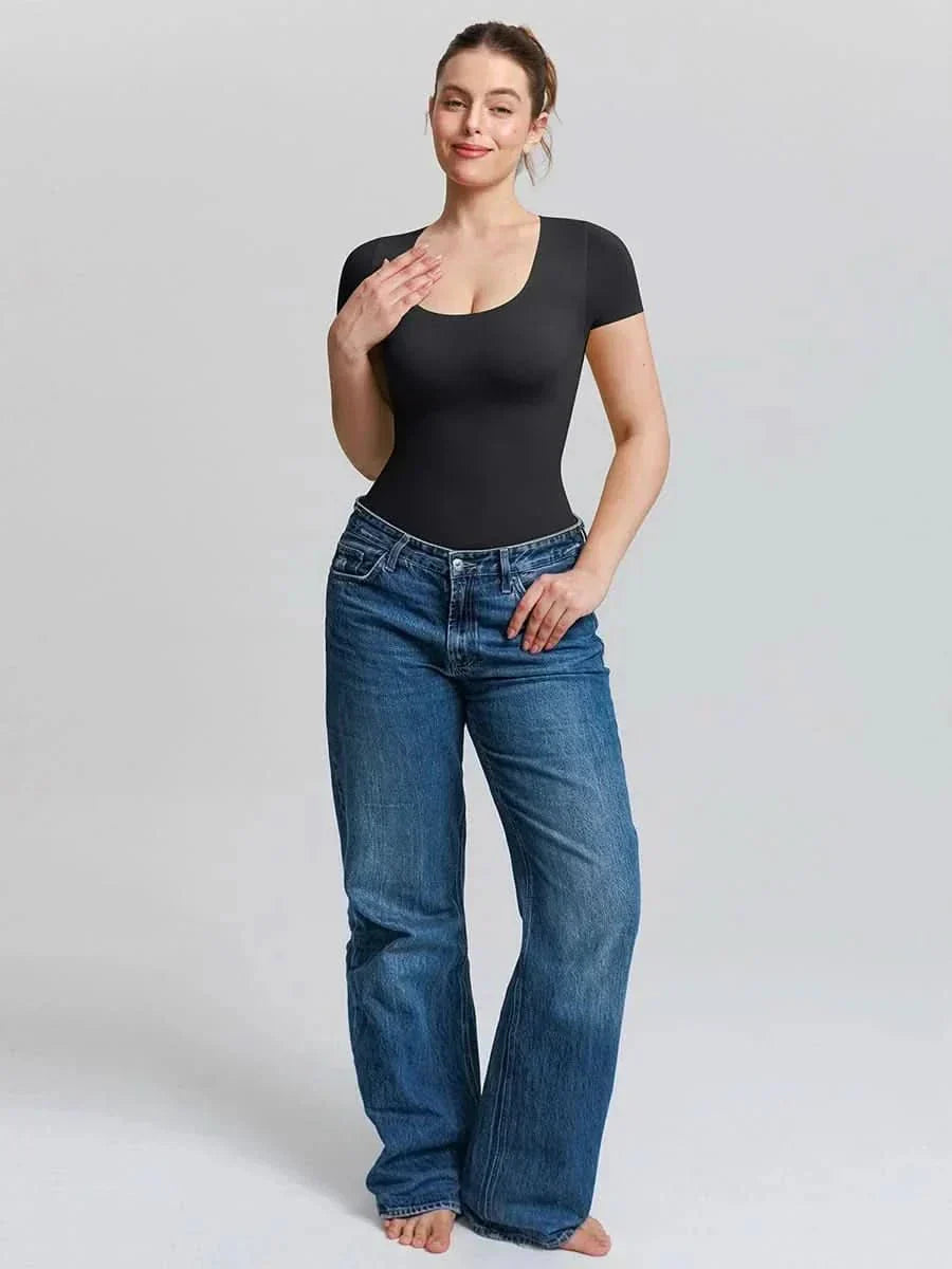 Seamless Buttery Soft Tummy Control Scoop Neck Bodysuit