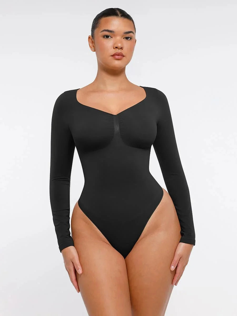 Seamless Long Sleeve Tummy Control Bodysuit