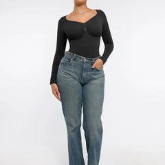Seamless Long Sleeve Tummy Control Bodysuit