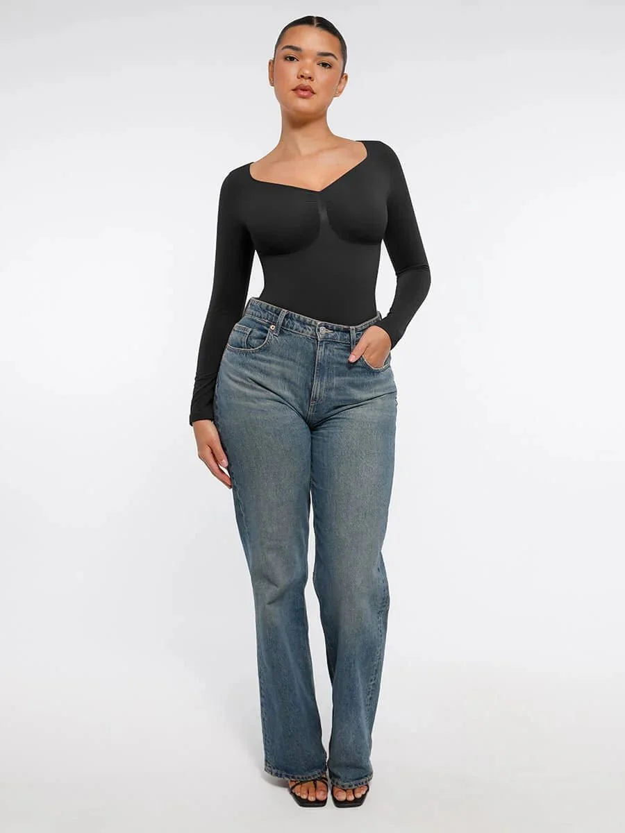 Seamless Long Sleeve Tummy Control Bodysuit