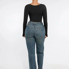 Seamless Long Sleeve Tummy Control Bodysuit
