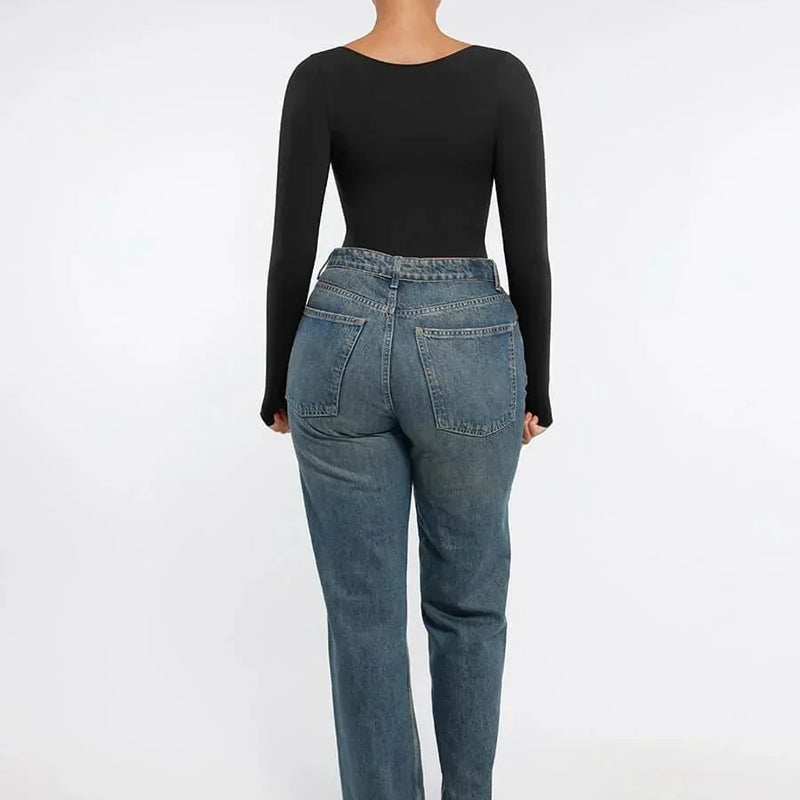 Seamless Long Sleeve Tummy Control Bodysuit