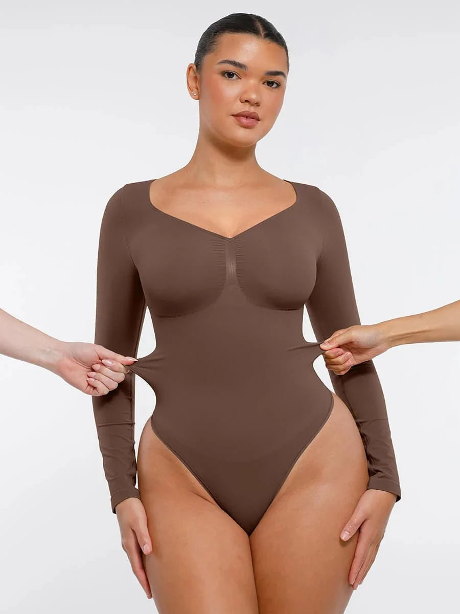 Seamless Long Sleeve Tummy Control Bodysuit