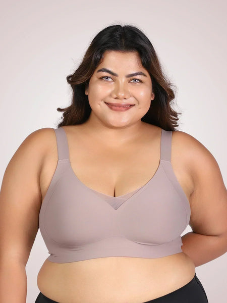 Nora – Wireless Gray Bra for Everyday Support
