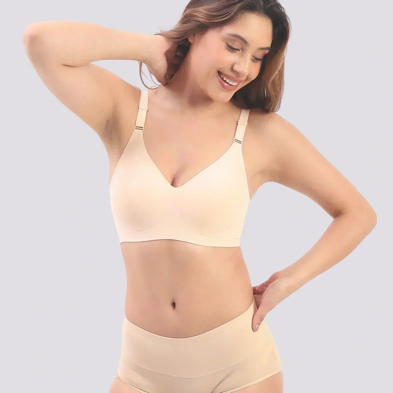 Everyday Neutrals Bundle - Vera & Luna Beige Seamless Wirefree Bras