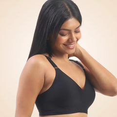 Everyday Black Duo- Bello & Vera Black Seamless Wirefree Bras