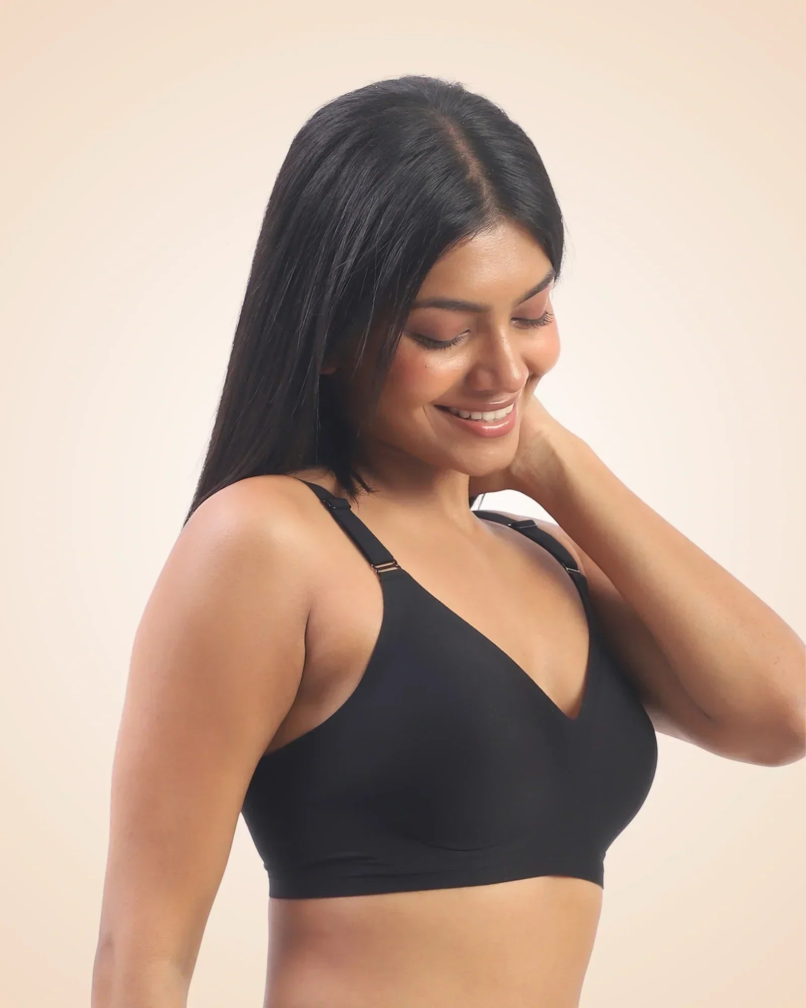 Everyday Black Duo- Bello & Vera Black Seamless Wirefree Bras